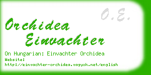 orchidea einvachter business card
